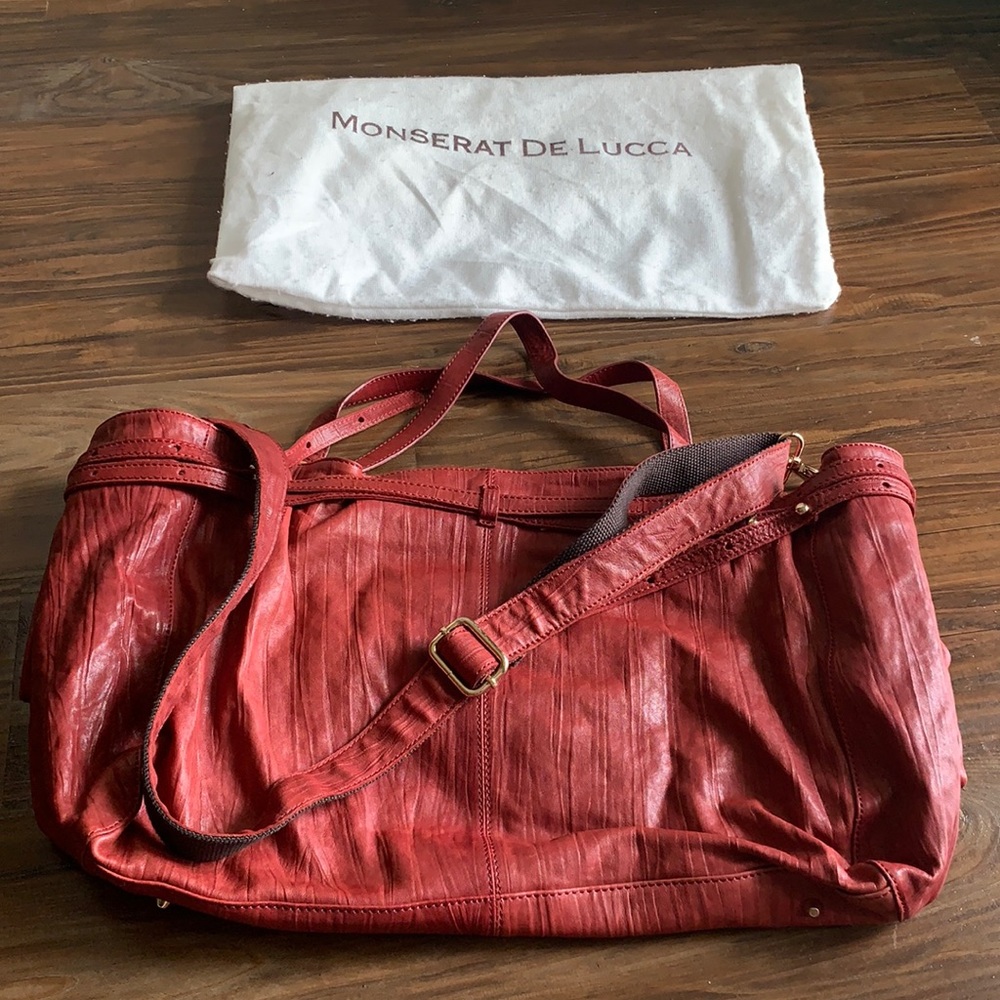 Used Monserrat De Lucca Red Leather Handbag